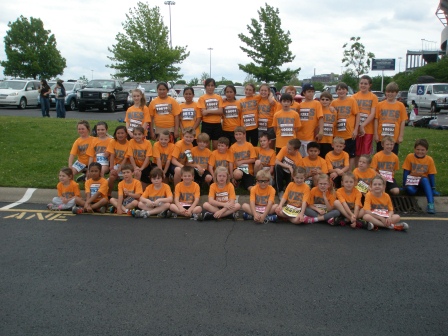 WES Kids Marathon runners